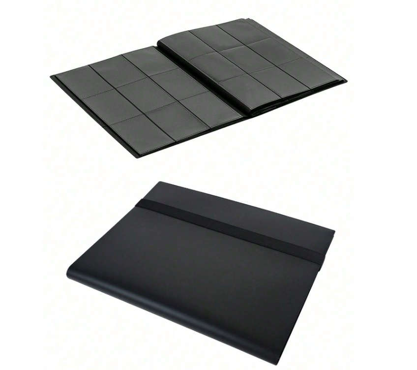 Card Binder 9 Pocket Side Loading - 360 Cards - Black