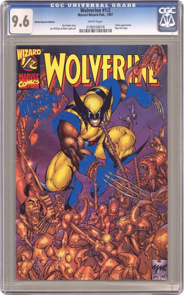 Wolverine (1997) Wizard 1/2 1B CGC 9.6 with C.O.A