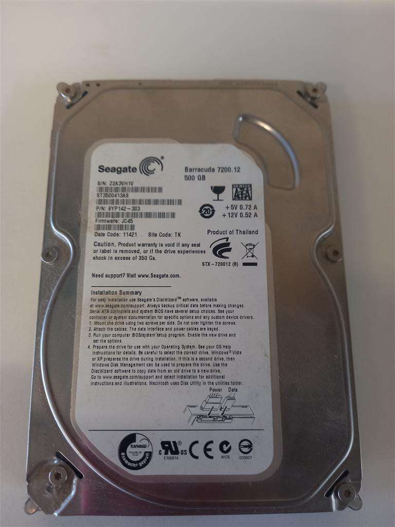 Seagate 500GB Hard drive