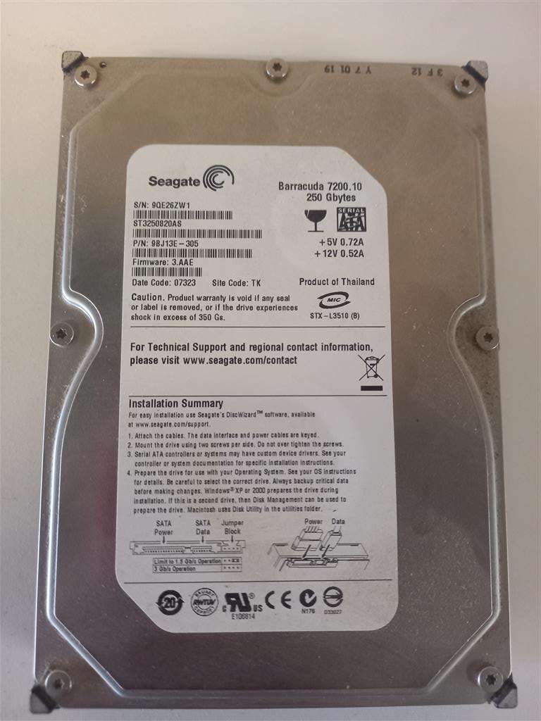 Seagate 250GB Hard drive
