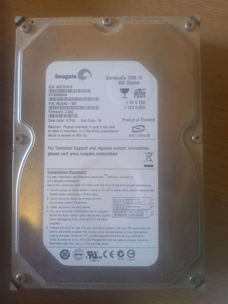 Seagate Barracuda 320GB IDE HDD