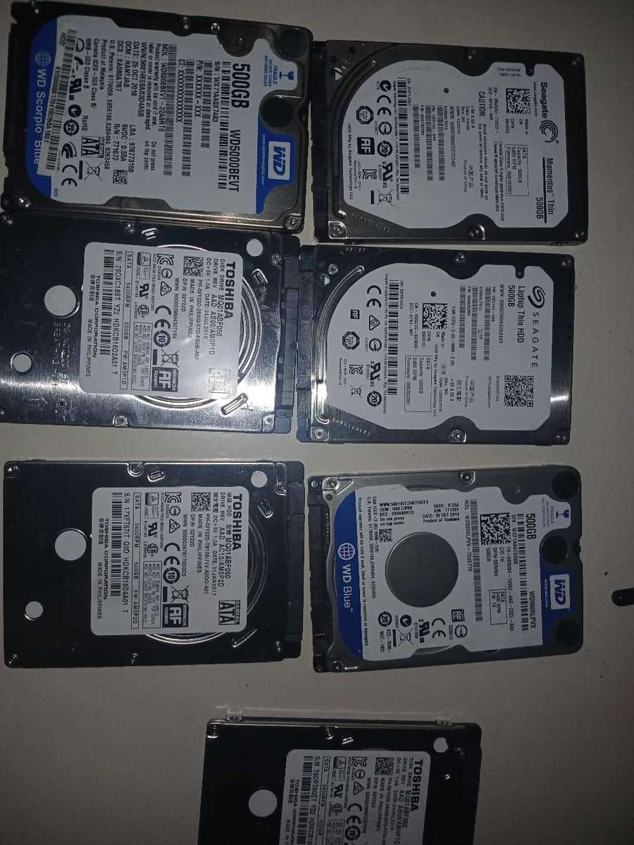 Drives pulled from Redundant laptops