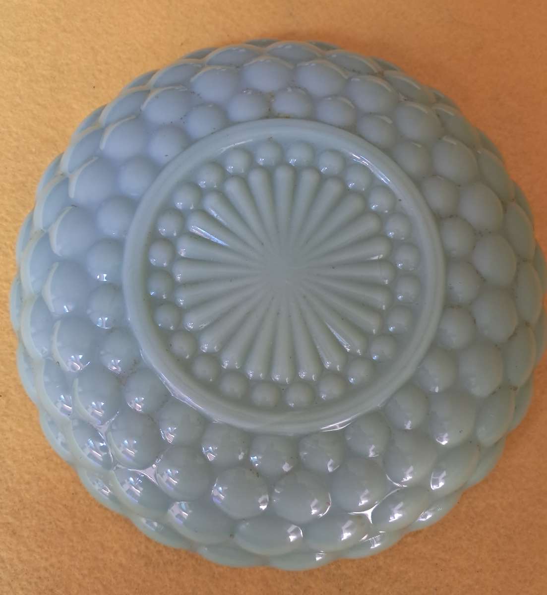 Grapeshot glass kitchen dish in jadeite green