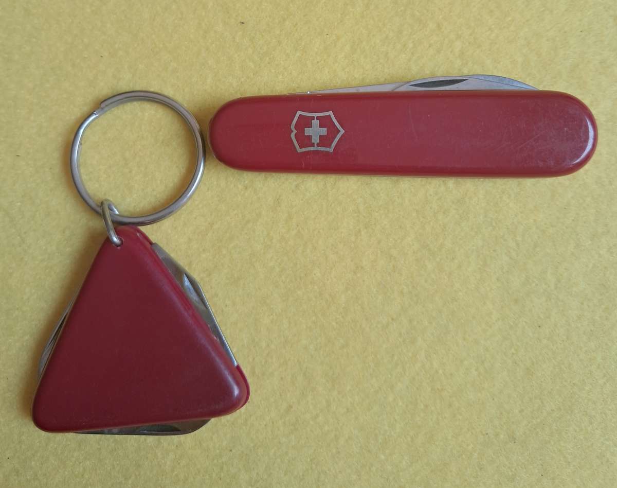 Victorinox Switzerland Stainless steel Pocketknife and  a Keyring knife