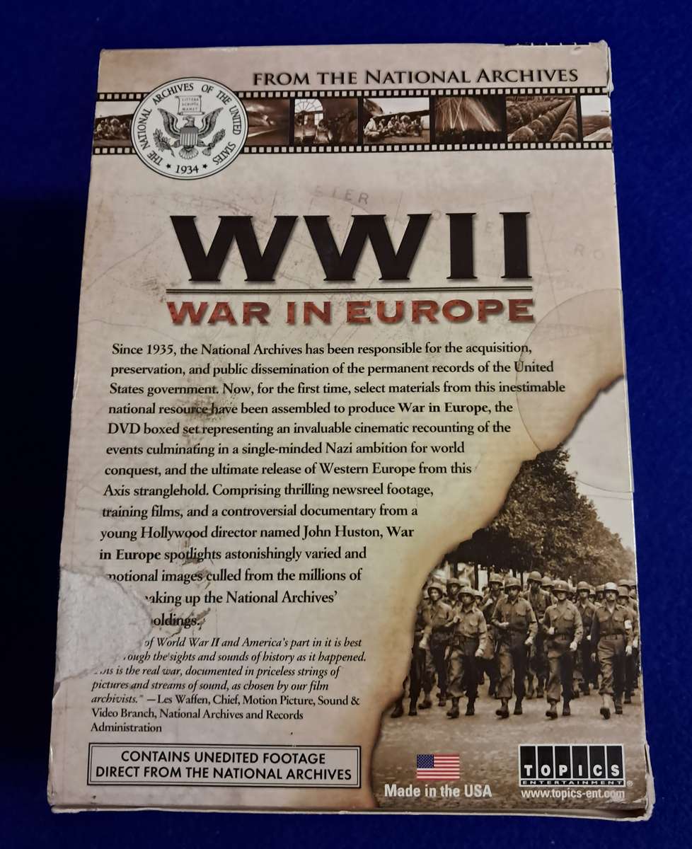 WWII War in Europe DVD set