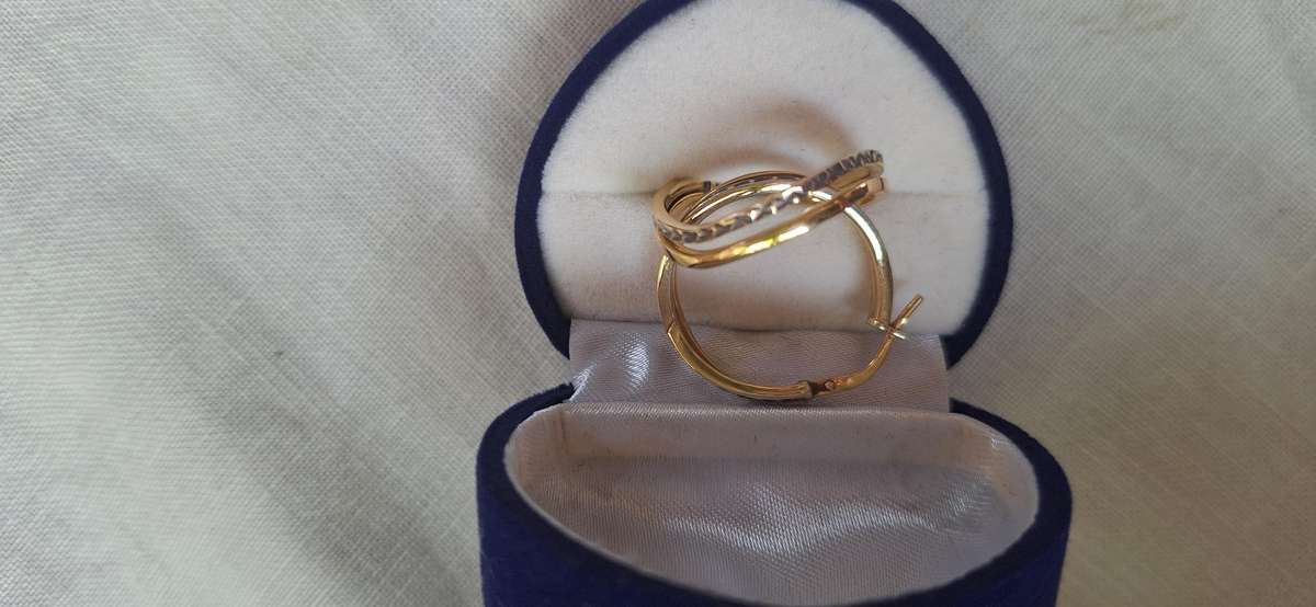 9 KT gold hoop earrings