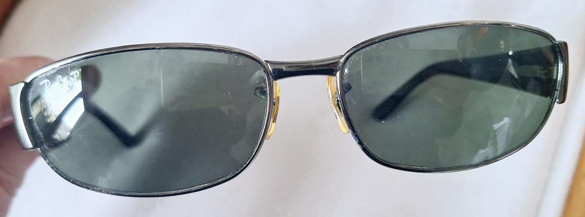Ray-Ban Vintage Authentic Polycarbonate Gunmetal POLARIZED Oval Mens Large Sporty Sunglasses(unisex