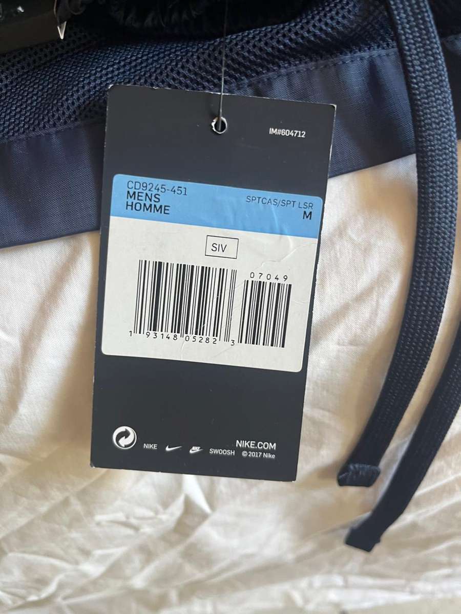 Original Men`s Nike 2 Piece Hooded NSW Track Suit - CD9245-451 - Medium - NAVY - Brand New