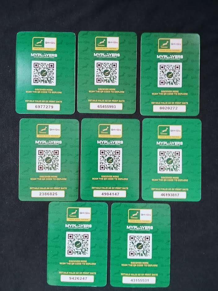 Pick 'n Pay Springbok Rugby Trading Cards for all 8