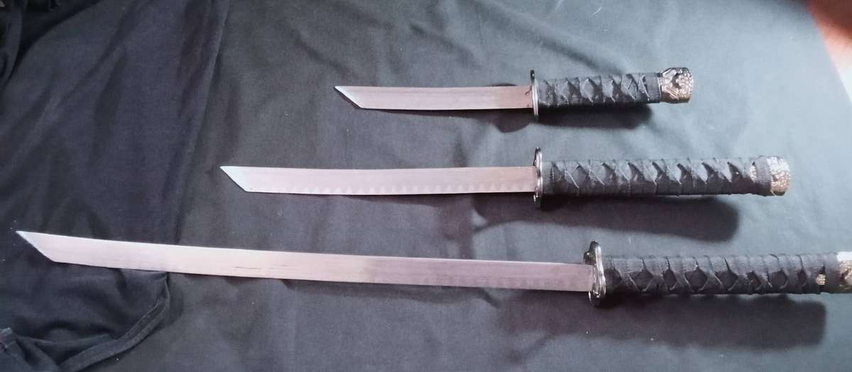 Ninja Samurai Katana sword 3 Piece with stand Replica