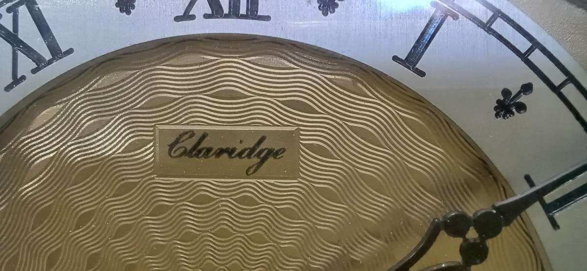 Vintage Claridge Swiss Windup Green Marble Mantle Clock