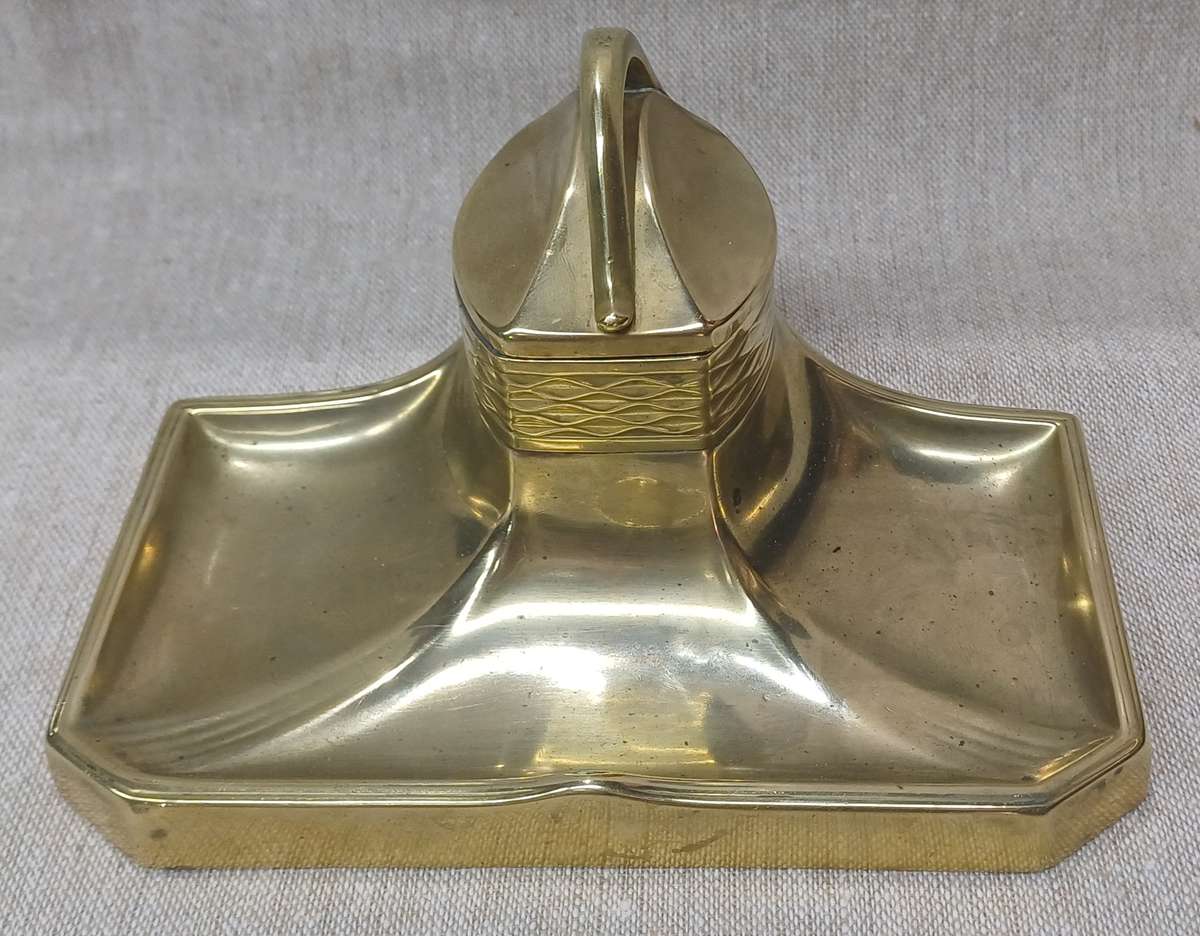 Vintage Brass Inkwell Ink Stand by WMF