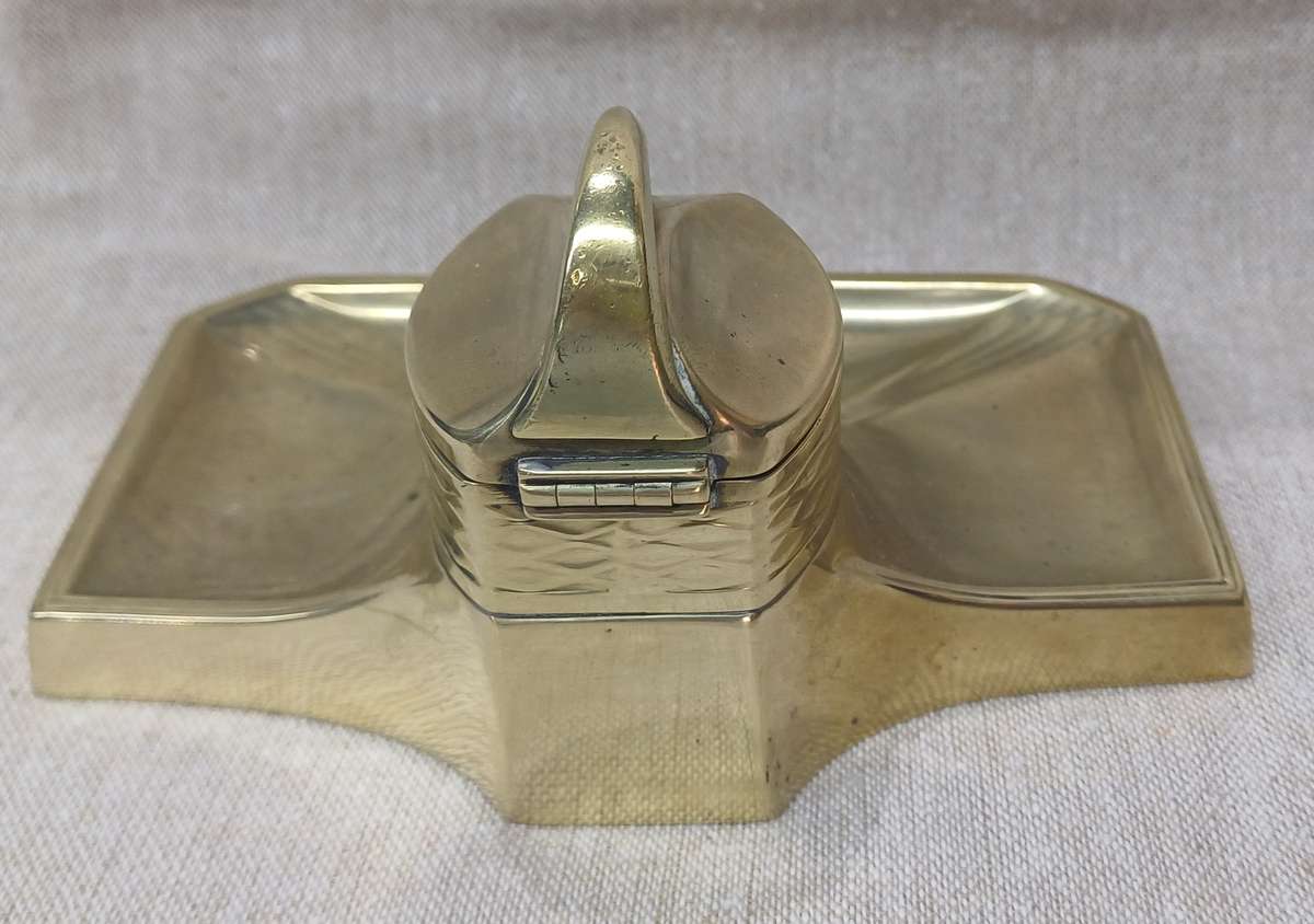 Vintage Brass Inkwell Ink Stand by WMF