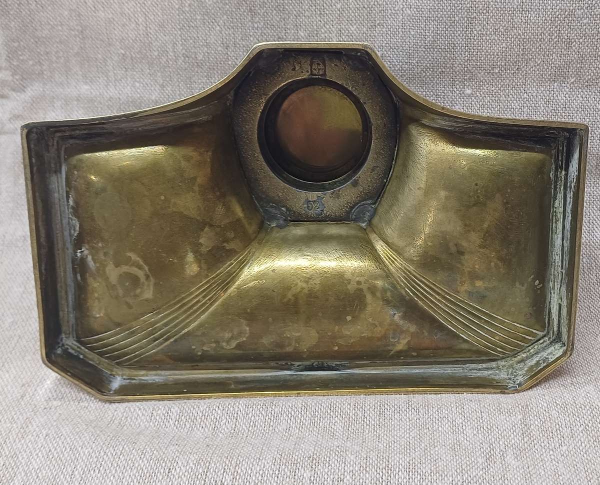 Vintage Brass Inkwell Ink Stand by WMF