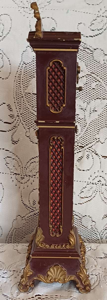 Vintage German SCHMID 8 Day Windup Grandfather Clock With Swinging Pendulum (1960's)