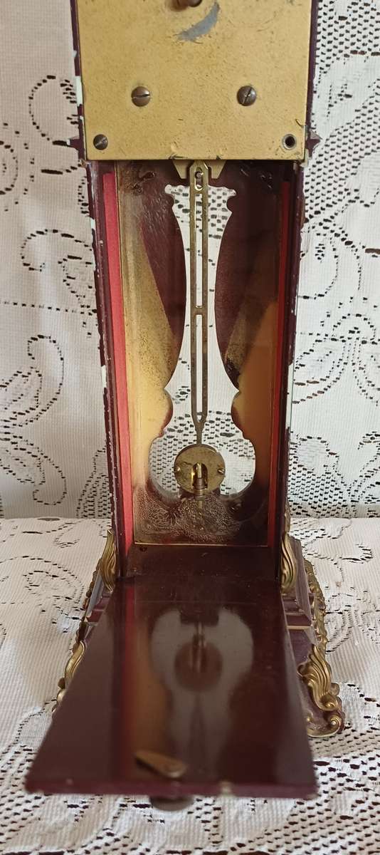 Vintage German SCHMID 8 Day Windup Grandfather Clock With Swinging Pendulum (1960's)