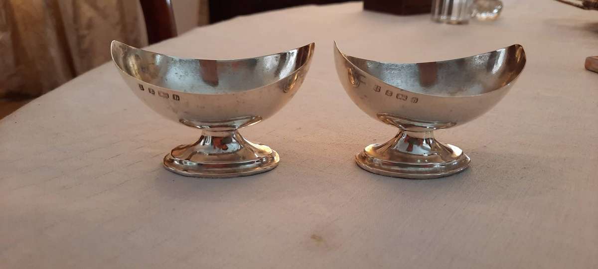 Pair of Sterling Silver Salts