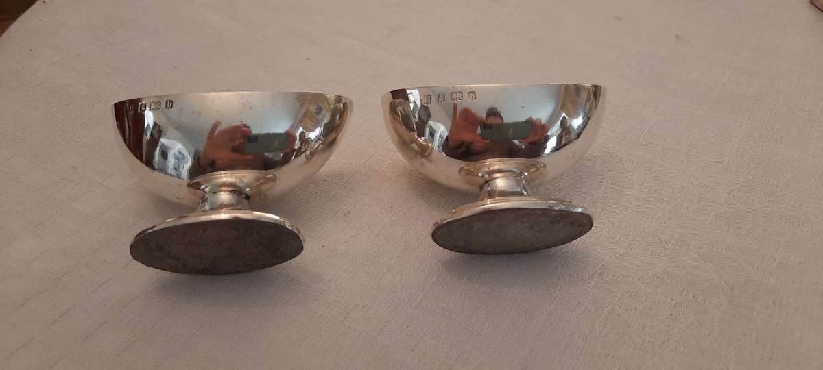Pair of Sterling Silver Salts