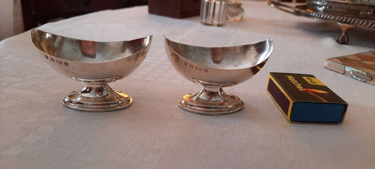 Pair of Sterling Silver Salts