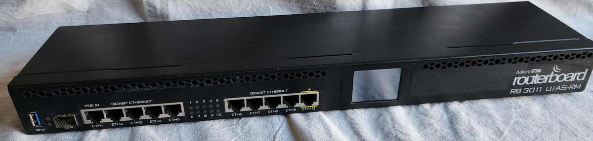 Mikrotik RB3011UIAS-RM Wired Router - Gigabit Ethernet Black