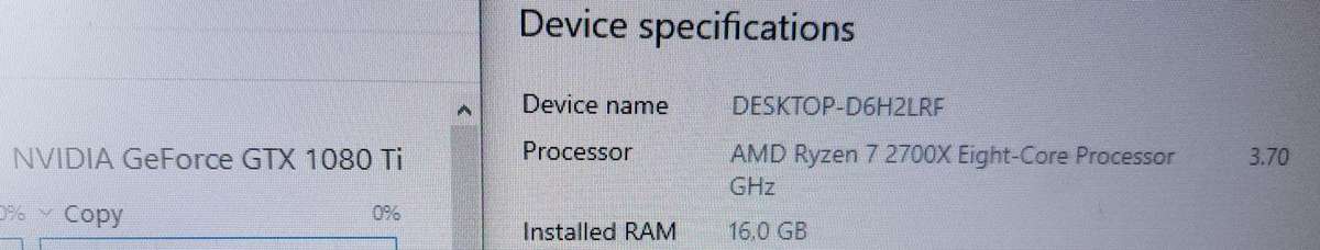 MSI X570-A PRO with Ryzen 7 2700X 16GB ram and GTX1080TI Gaming PC