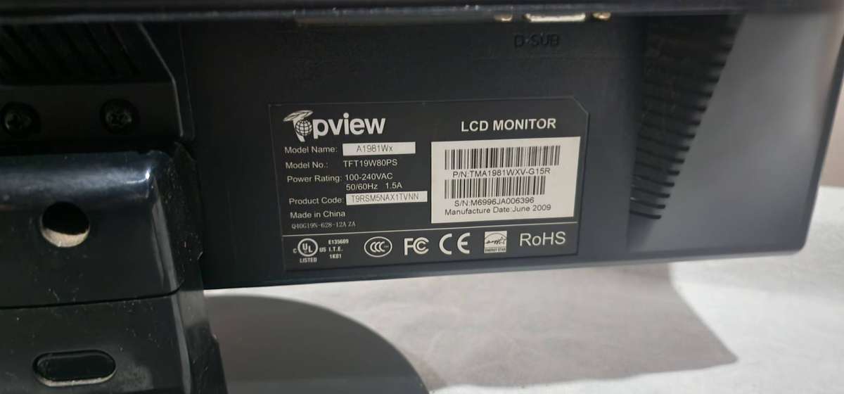 topview monitor A1981WX 19" LCD Monitor