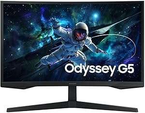 Samsung Odyssey G55C QHD Gaming Monitor, 27-Inch Size 165Hz