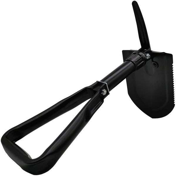 Multifunctional Camping Folding Shovel - Black camping