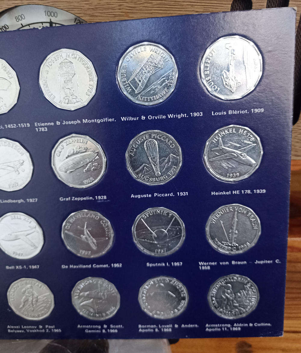 1969 Man in Flight Shell 20 Coin Collection of "Lugpioniers"