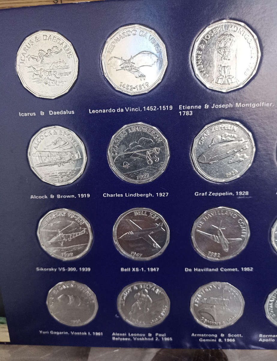 1969 Man in Flight Shell 20 Coin Collection of "Lugpioniers"