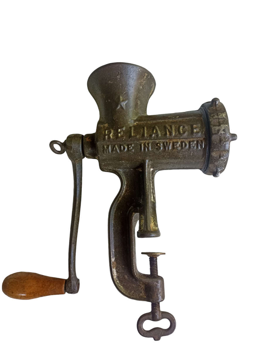 Vintage Husqvarna Reliance no 8 Meat Grinder-Complete and in working order