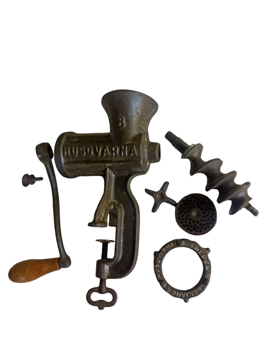 Vintage Husqvarna Reliance no 8 Meat Grinder-Complete and in working order