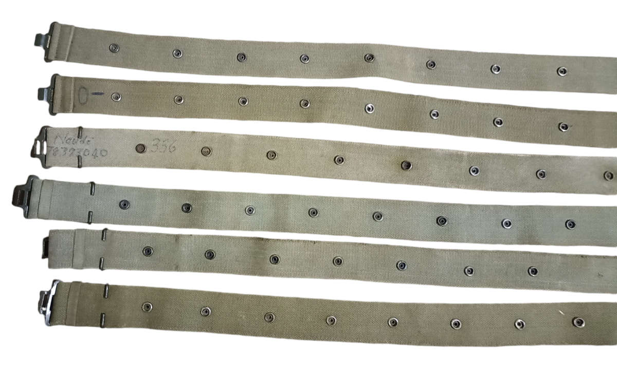 6  Border War period webbing belts-to buy per belt- (4 x 112 cm and 2 x 96 cm)