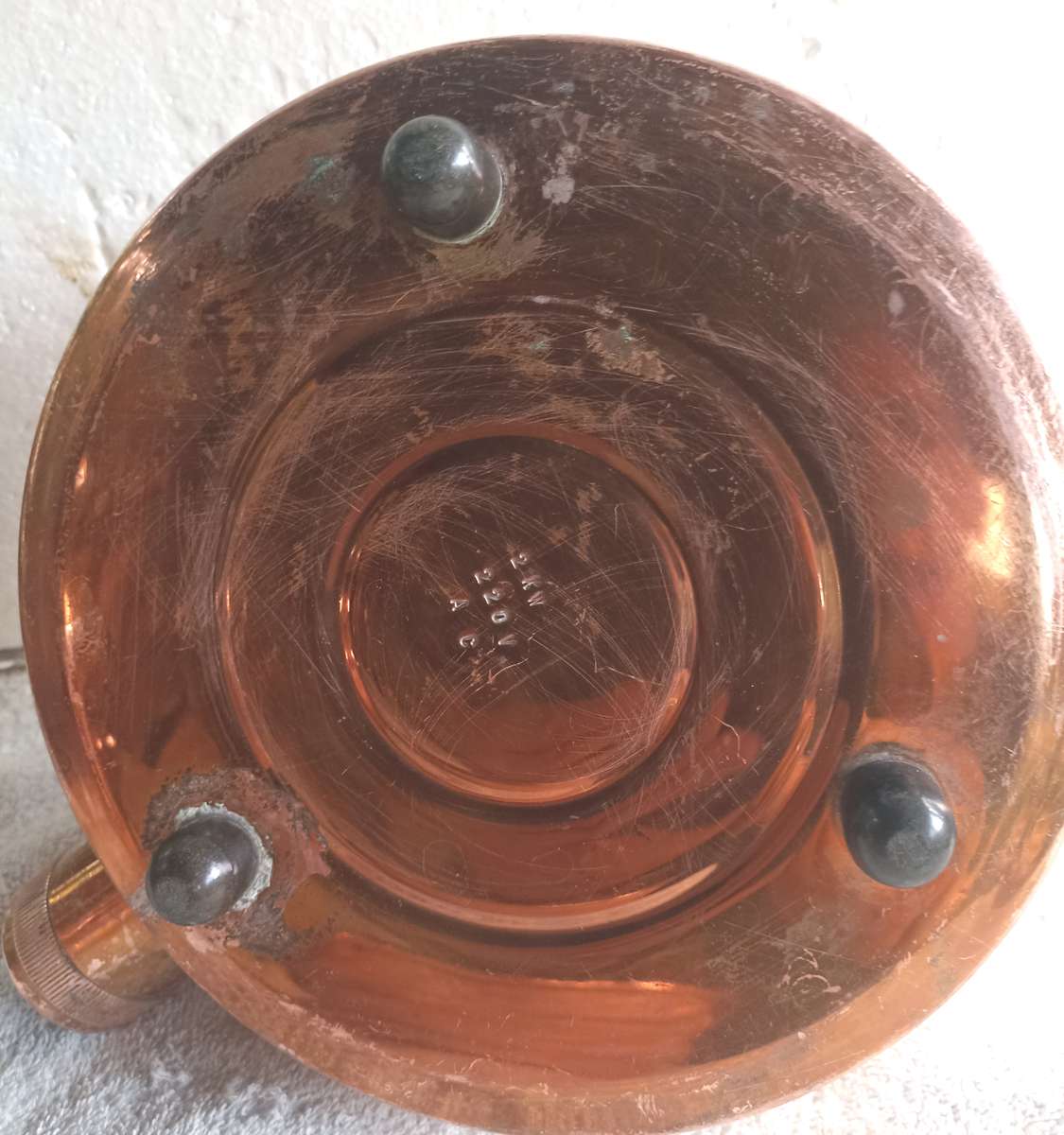 Nice vintage Art Deco style 220 v Copper kettle-battered and engraved