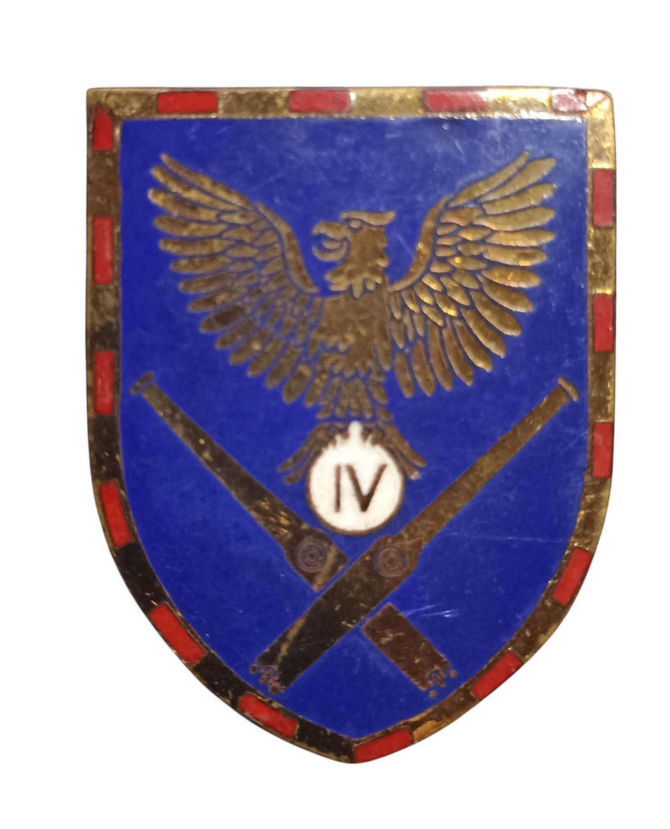 Old army metal shoulder flash with pins intact