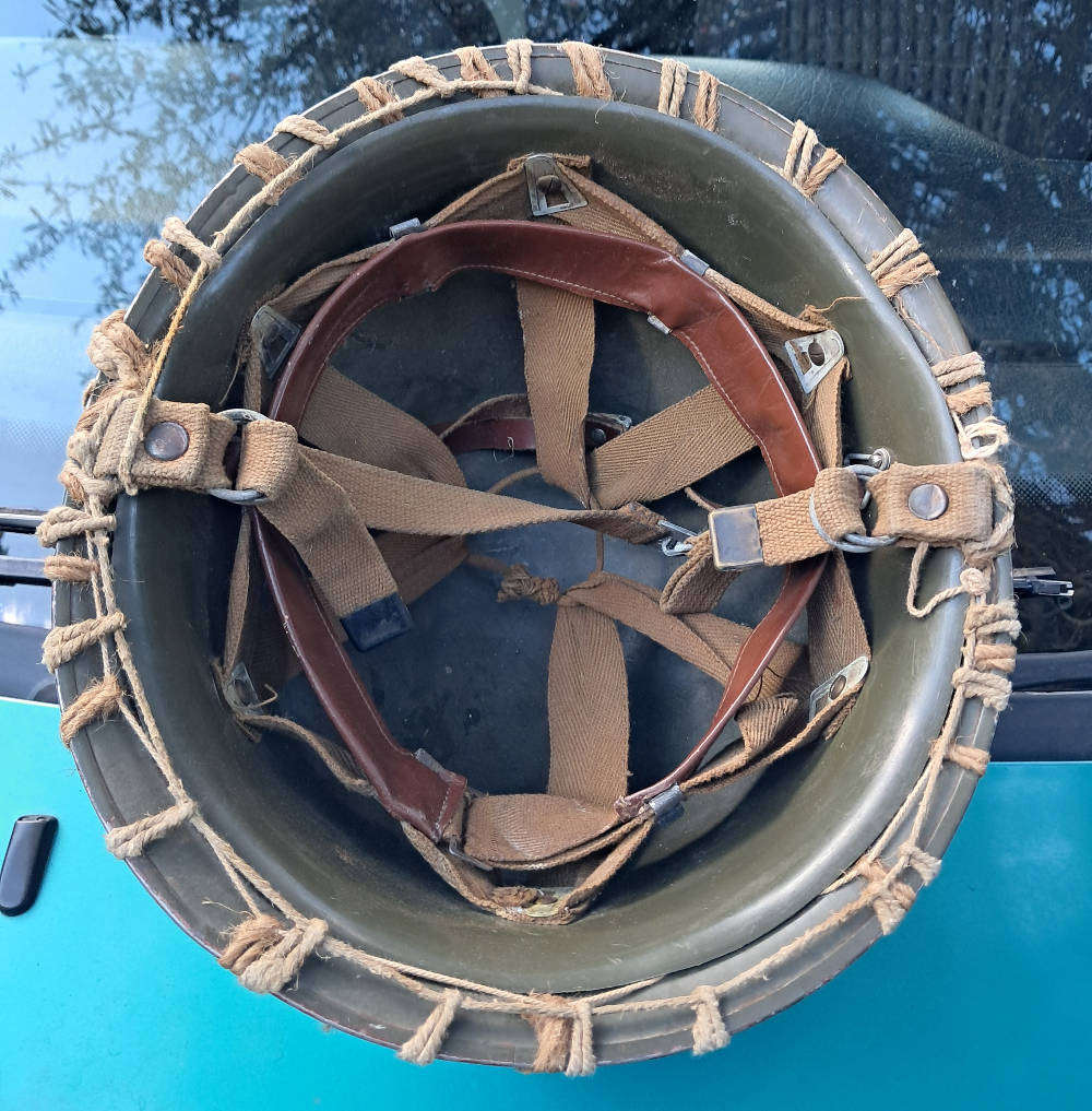 A complete Old Army 1970's staaldak helmet in good condition