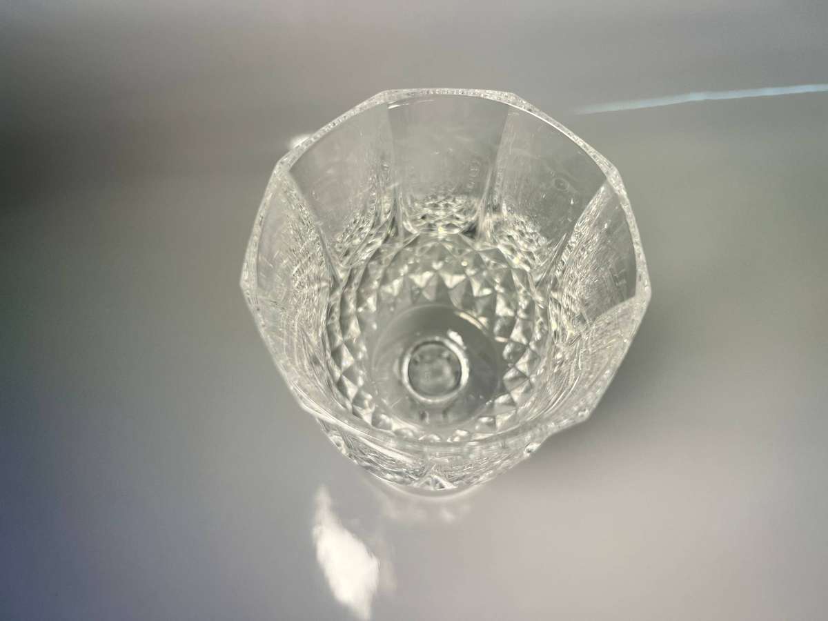 French Cristal D arques Diamax Long Champ Crystal White Wine Glasses x 6 - Unused in Box