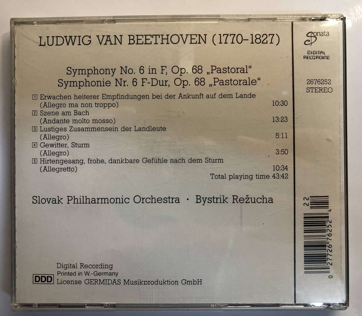 Ludwig van Beethoven - Symphony No. 6 in F, Op.68 "Pastoral" - CD