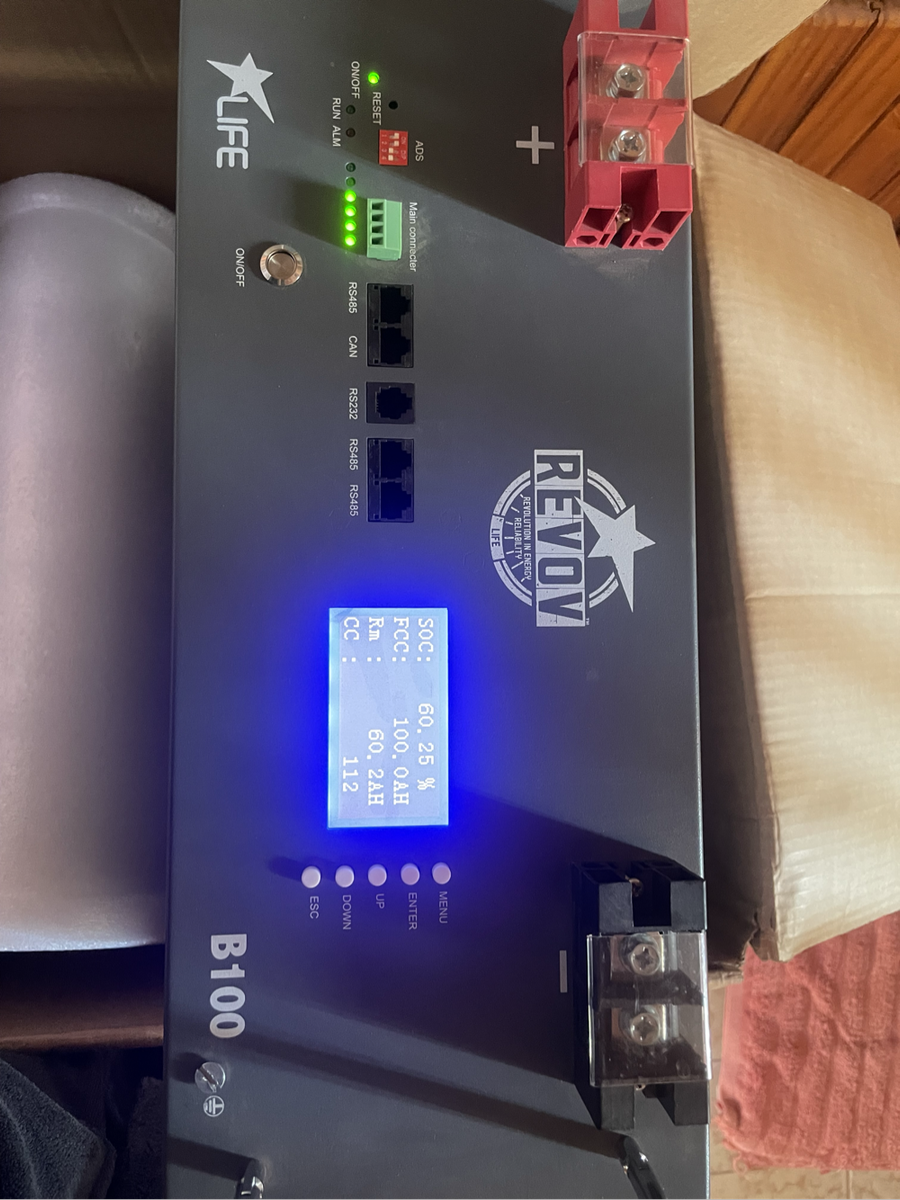 Revov B100 1st Life 51.2V 100Ah 5.1kWh Lithium Battery (USED)