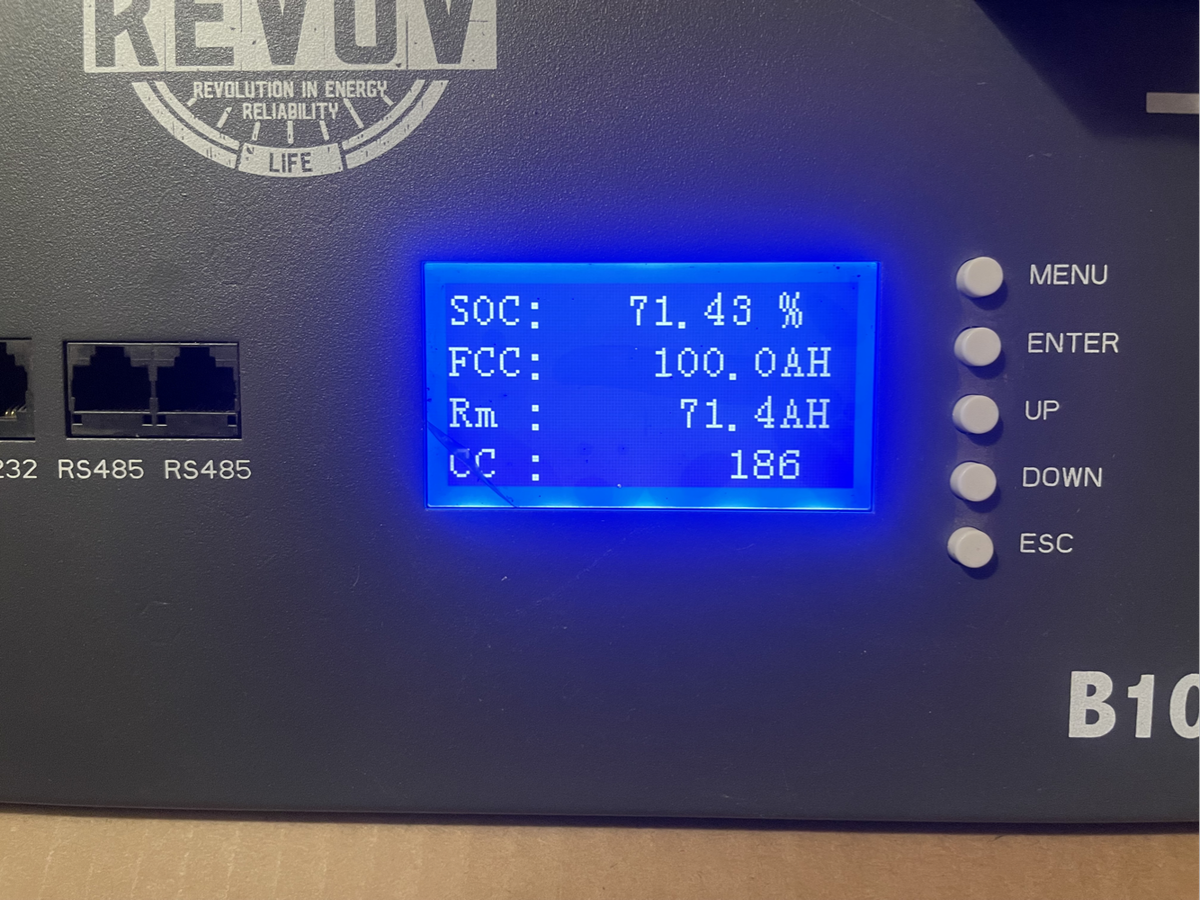 Revov B100 1st Life 51.2V 100Ah 5.1kWh Lithium Battery (USED)