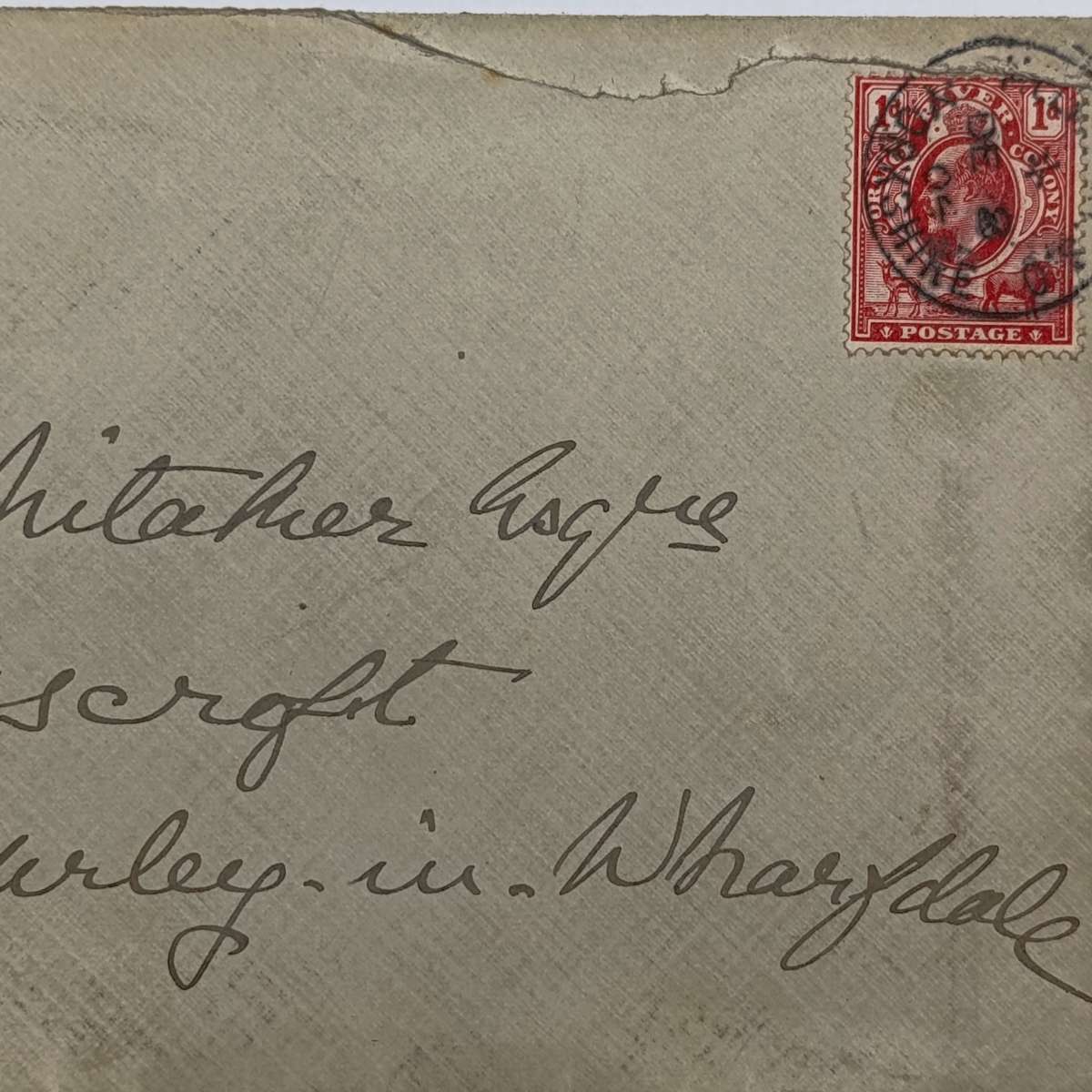 Postal History Great Britain letter from Yorkshire England 8 December 1904 with Orange River Colony