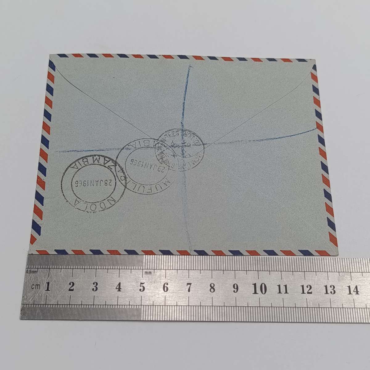 Postal History registered airmail cover Canada to Zambia 1966 backstamped Mufulira & Ndola