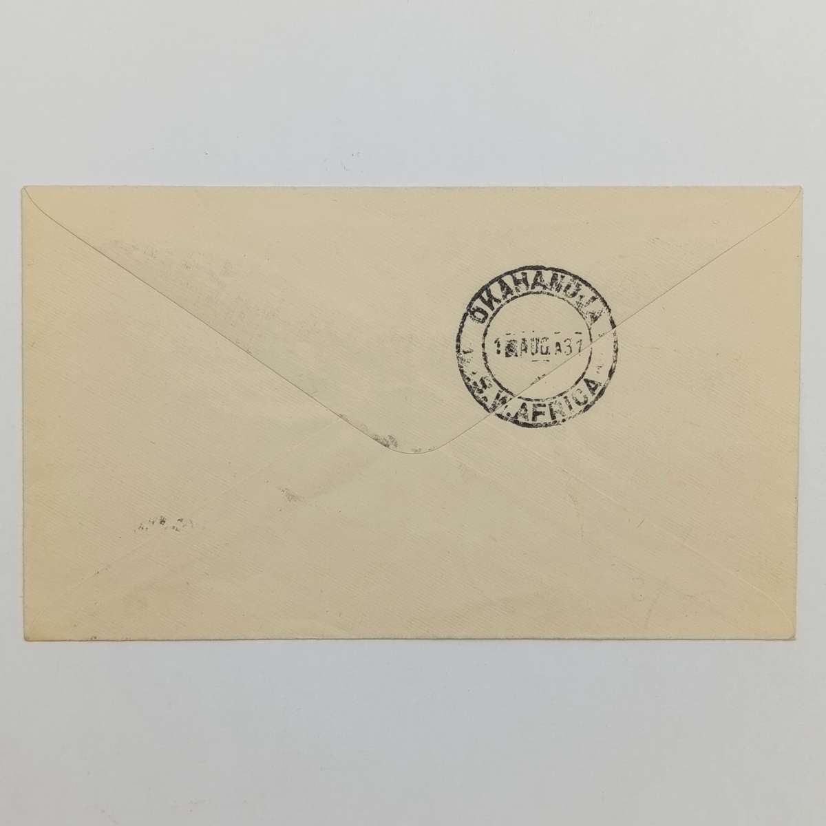 Air Mail cover First flight Windhoek to Okahandja 1 August 1931 with SACC 99 stamp