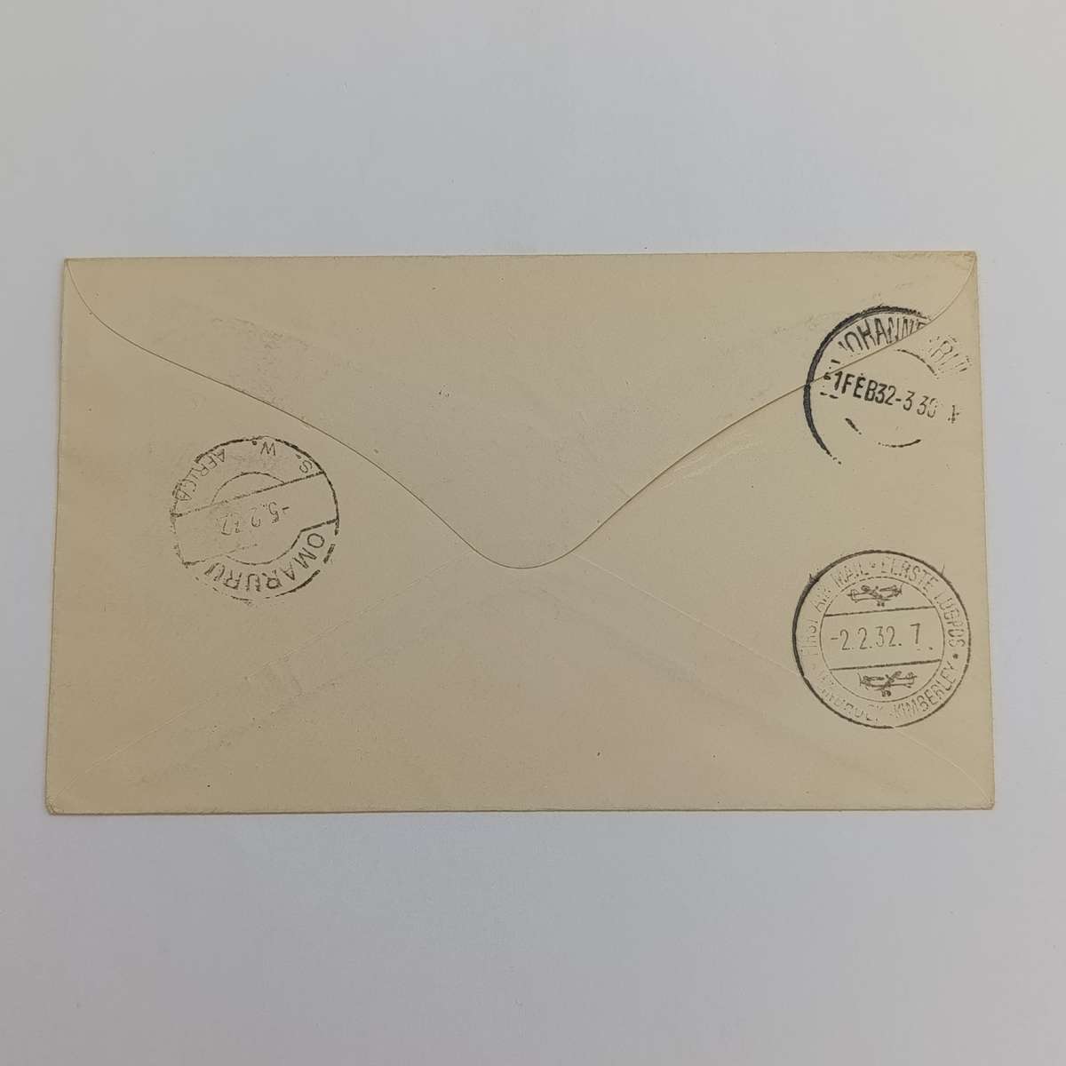 Airmail Cover Pietersburg South Africa to Omaruru South West Africa via Johannesburg & Kimberley