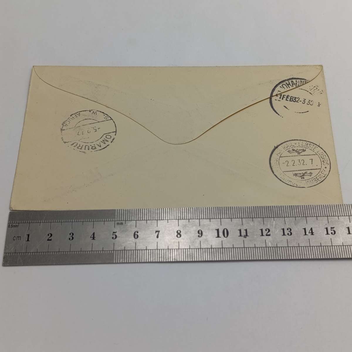 Airmail Cover Pietersburg South Africa to Omaruru South West Africa via Johannesburg & Kimberley