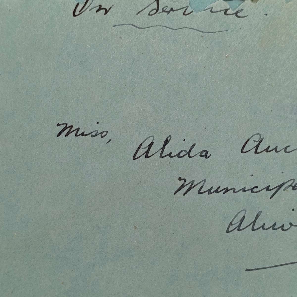 On service WW2 letter cover Mobile Air Force Dept P.O on SAAF envelope to Aliwal North