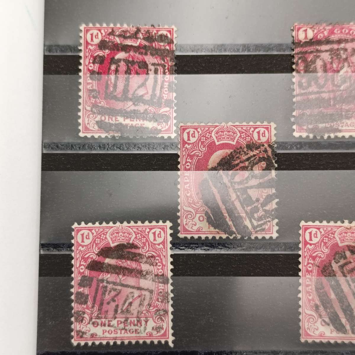Post Office marks on Cape of Good Hope stamps (1 penny)