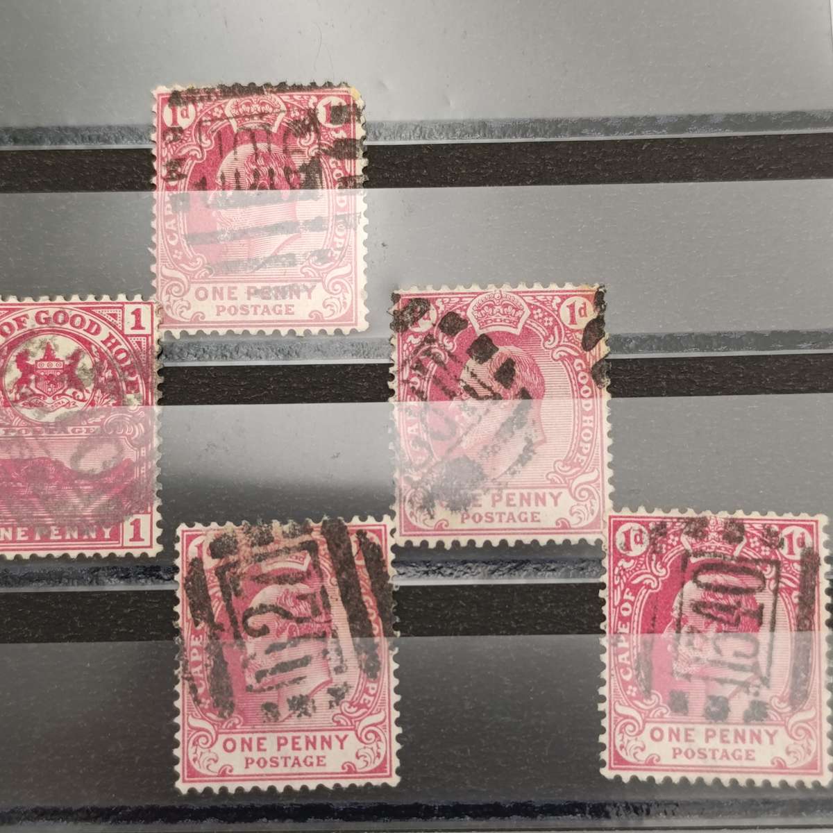 Post Office marks on Cape of Good Hope stamps (1 penny)