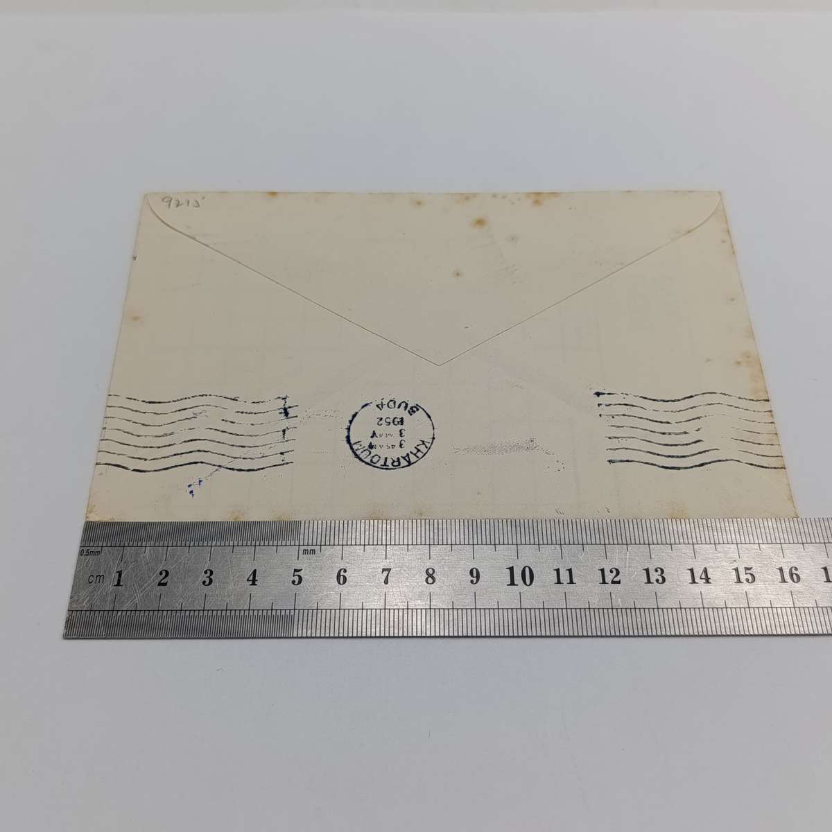 Airmail cover from London to Khartoum, Sudan - 2 May 1952 with 9 pence British stamp