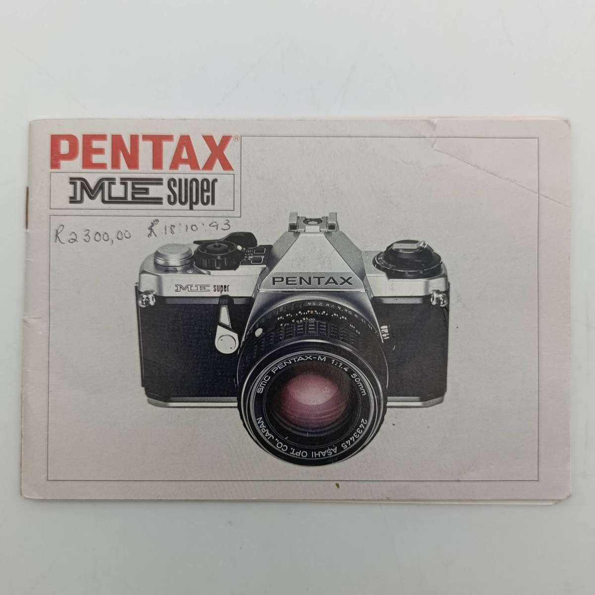 Pentax ME Super camera booklet